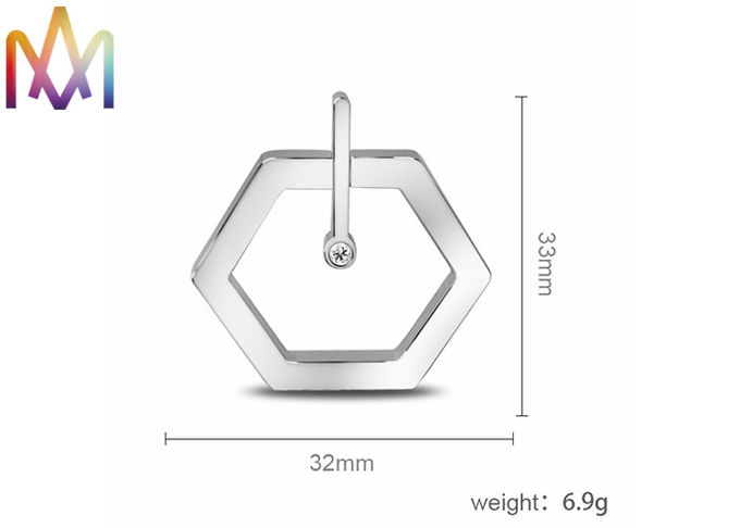 32X33mm Hexagonal Hollowed Out Diamond Valentine DIY Jewelry Charms