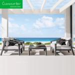 Hotel Patio Conversation Furniture Teak Garden Sofa Set for Outdoor Entertaining
