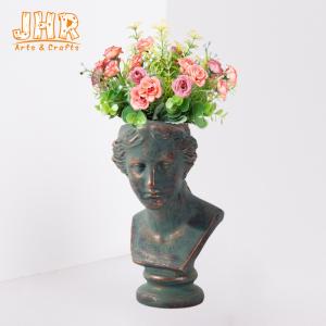Quality 33.5x32x44.5cm Clay Flower Pots Antique Bronze Plant Lion Statue Indoor Planters wholesale