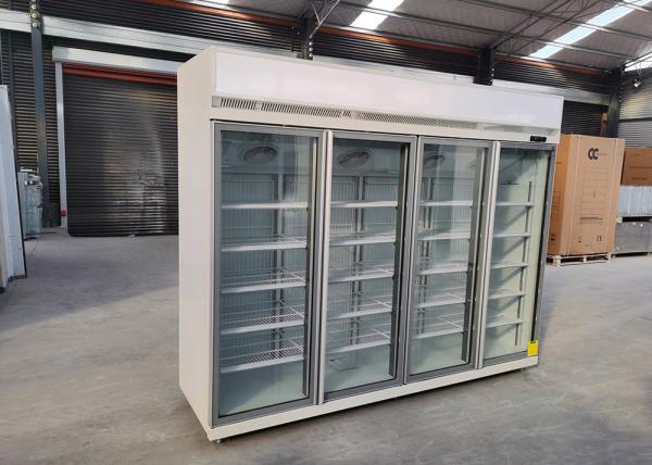 Wholesale Integral Heavy Duty Commercial Freezers R290 Four Door Display Freezer