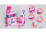 Pink Building Blocks Educational Toys For Kids Age 3 Years / Animal Trolley Cart