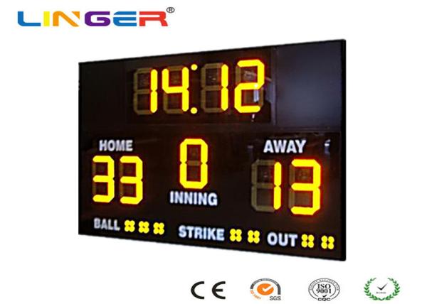 Athletic Digital Baseball Scoreboard , Baseball Electronic Scoreboard Outdoor