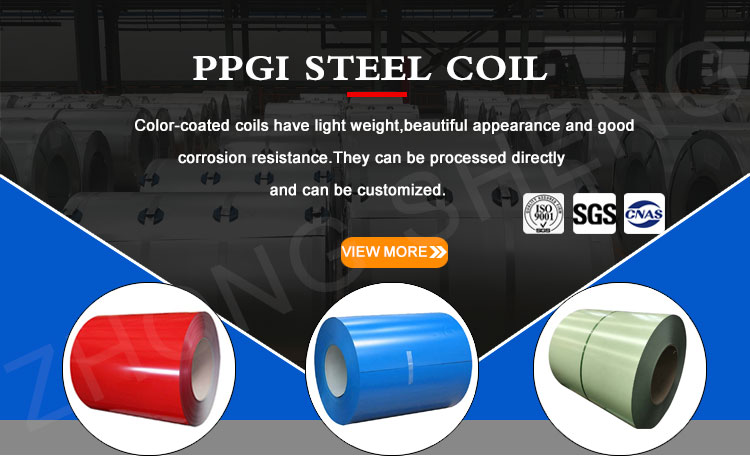 High Strength Galvanized Steel Color Coated Coil Pre Painted Hot Dip Galvanized Coated Steel Coil in White RAL Color