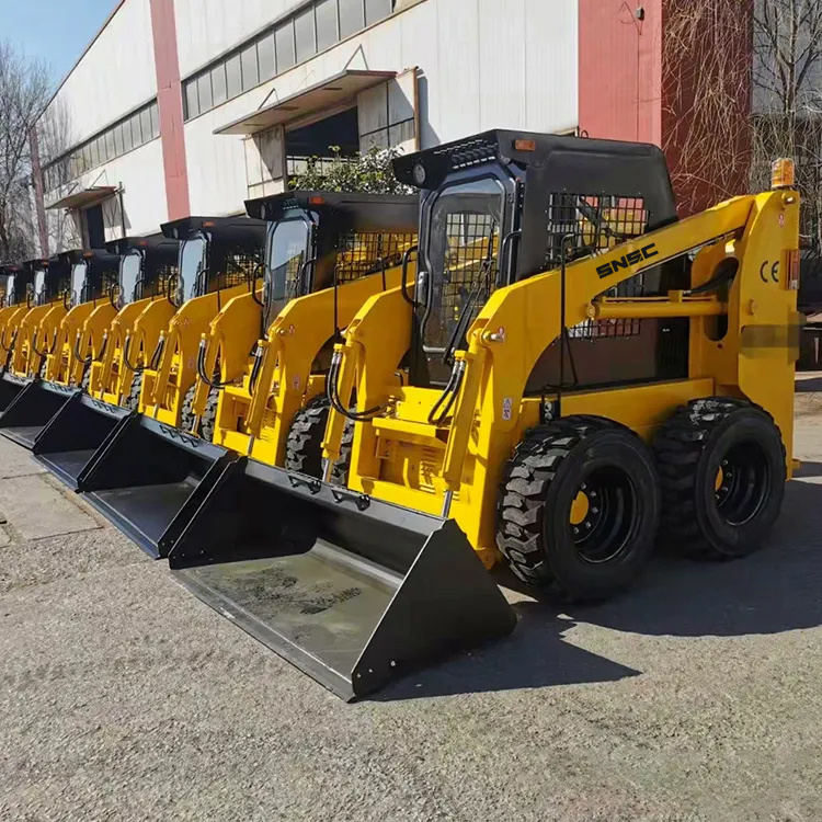 Hydraulic Pilot Joystick Control Compact Wheel Garden Mini Skid Steer Loader Earth Moving Digger Machinery