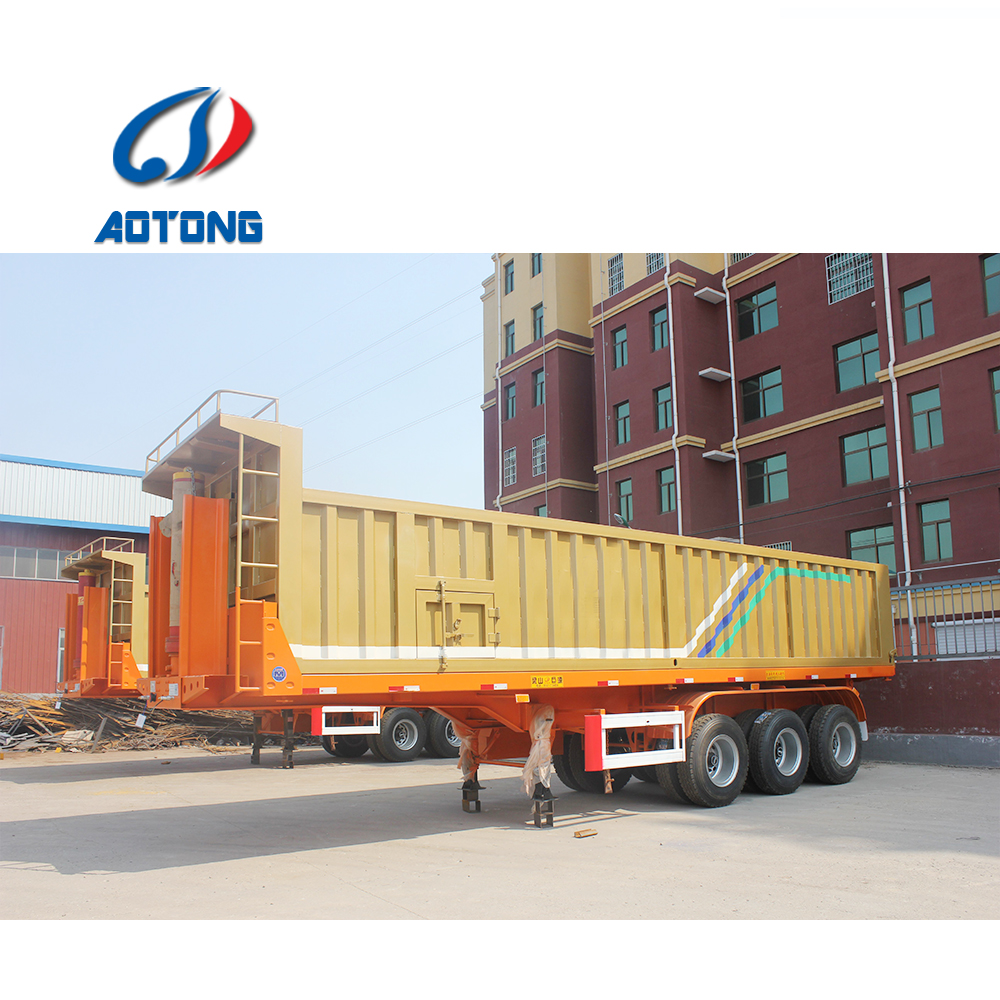 Truck Trailer 40 Cubic Meter Dump Tipper Semi Trailer with JOST or Yahua Landing Gear