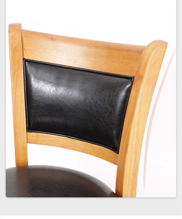 Adjustable Wooden Cafe Bar Stools Height For 42 Inch Counter Brown Leather