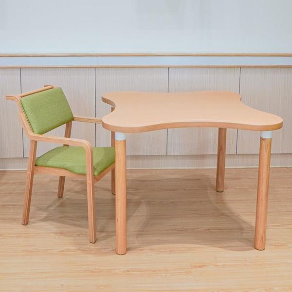 Modern Design Solid Wood Wooden Table Set for Home Rehabilitation Brown Dining