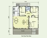 Light Steel Frame Wooden Home Beach Bungalows With Shower , Kitchen