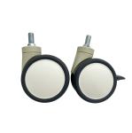 TPR Hospital Bed Caster Wheels 125MM Twin Wheels Medical Trolley Castors With