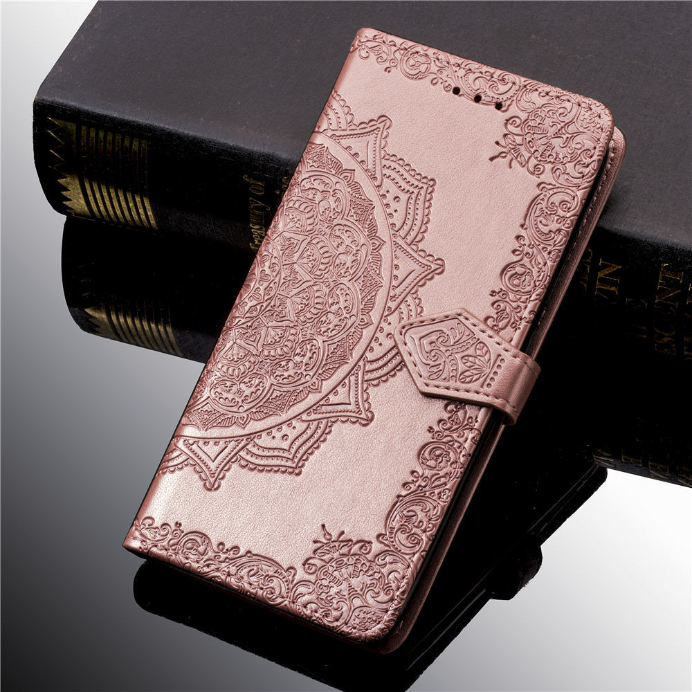 Multi Color Embossed Mandala Phone Flip Case For Samsung A8 2018 J530/J5 pro J2 2018/j2 pro S8plus NOTE8 S7edge note9 S9