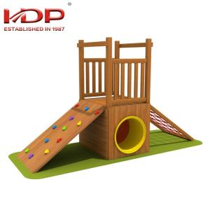 Quality Small Wooden Playground Equipment Childrens Wooden Swing And Slide Sets wholesale