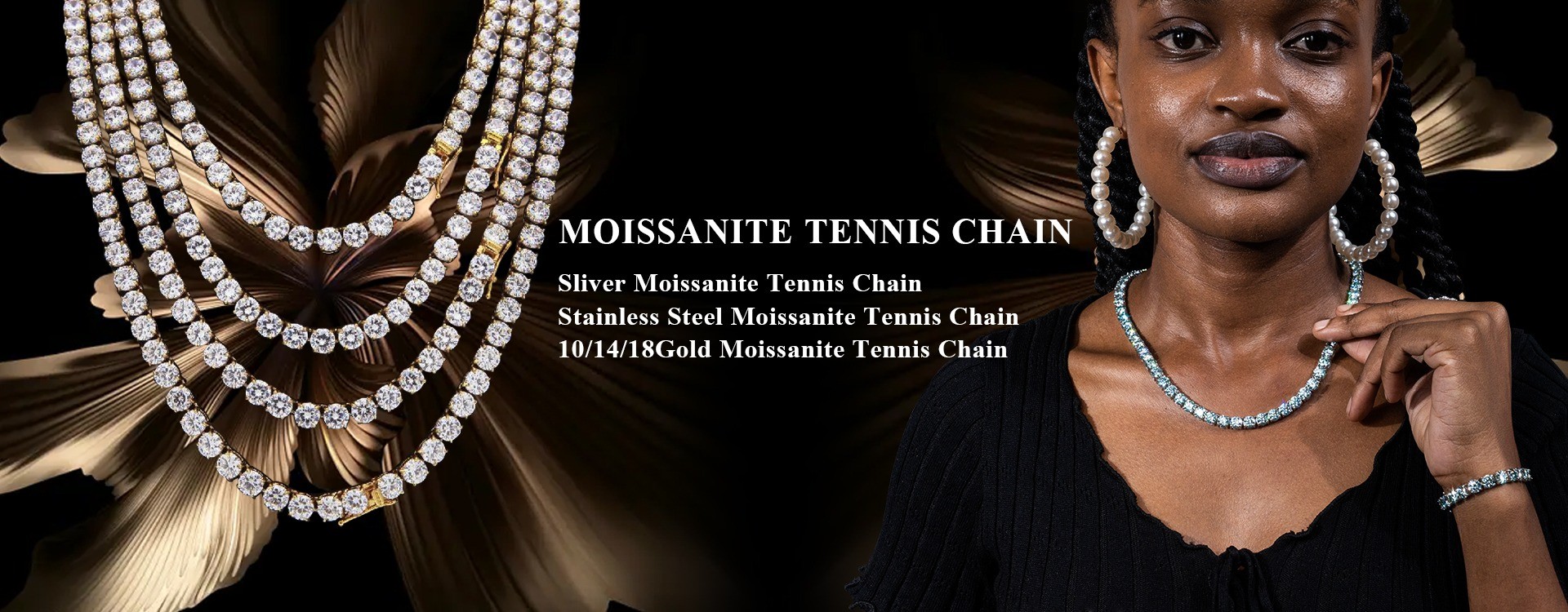 Fine Jewelry Moissanite Tennis Necklace Vvs Moissanite Custom Pendant
