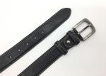 Pin Buckle Black Mens Leather Dress Belt For Jeans