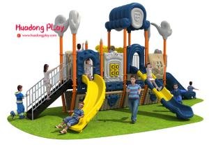 Quality Kids Outdoor Playground Slides , Cartoon Plastic Playground Slide 850*590*420cm wholesale