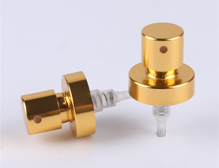 Customized Metalized aluminum crimp pump powder spray pump 15mm
