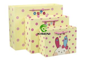 Quality Decorative Coloured Paper Bags With Handles , Carton Flat Handle Paper Bags wholesale