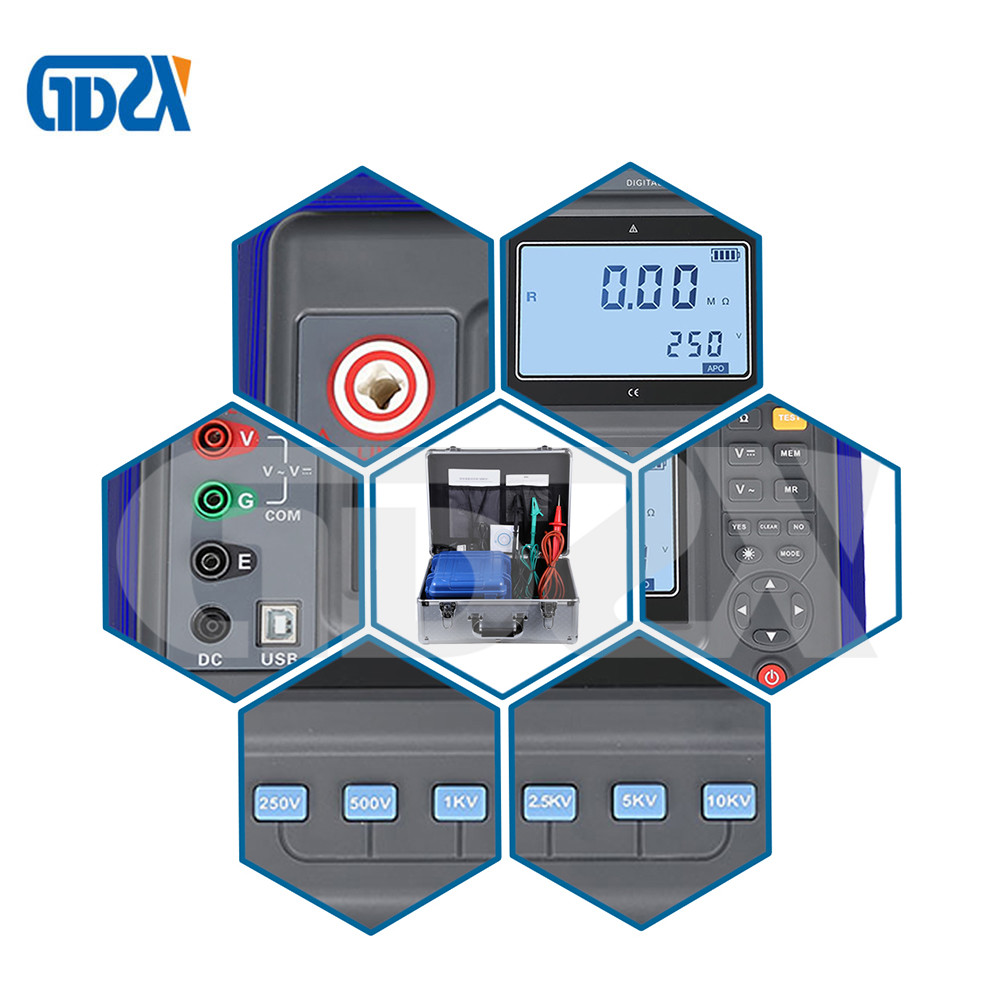 ZX2677 High Resolution 5000V/2000GΩ Digital High-Voltage Insulation Tester
