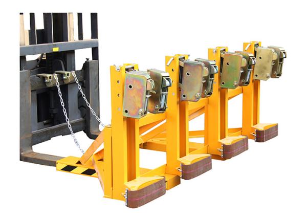 DG2000B Forklift Mounted Rubber-belt Drum Grabbers Double Eagle-Grip 4 Drums