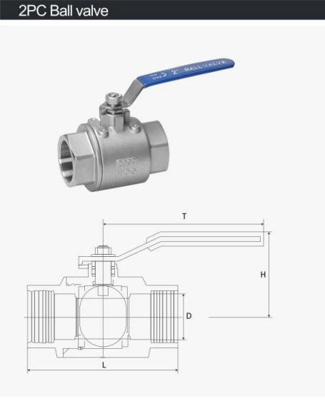 Flash Sale Stainless Steel 201/304/316/Wcb Ball Valve, Threaded Female 2PC Ball