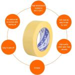 High Temperature Automotive Pre Painters Masking Tape For Car Painting Anti UV