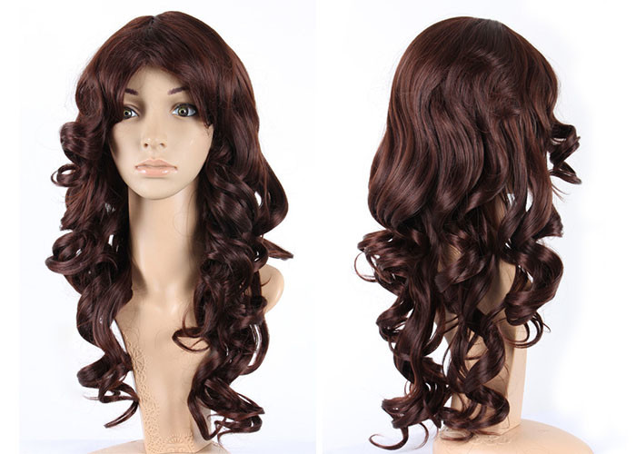 New Style Long Thick Healthy Long Synthetic Wig , Full Lace Synthetic Wigs