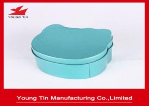 Quality Irregular Children Tinplated Candy Gift Boxes Blue 75 * 68 * 40 MM With Cap wholesale