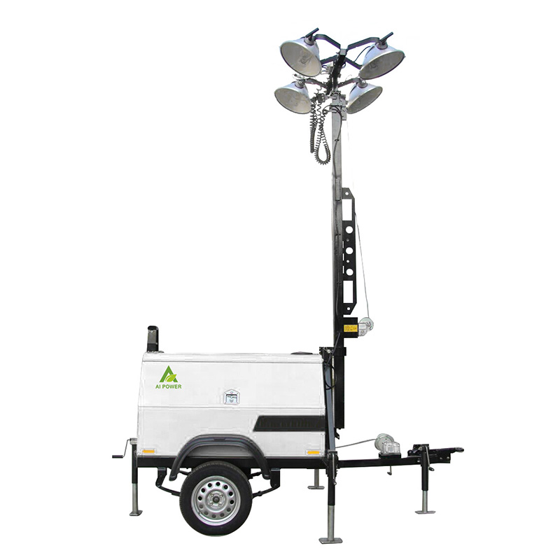 220v 5m Doosan Diesel Generator Light Tower Led 4x350w