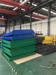 Green 6Ton Hydraulic Dock Levelers With Swing Lip For Truck Loading And
