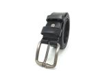 3 Lines Stitch Mens Leather Dress Belt Pin Buckle 1.5 Wide Black And Brown Color