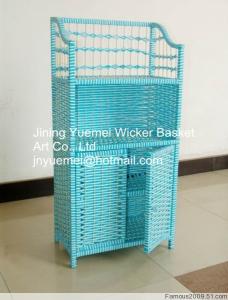 Quality rattan bookshelf rattan storage holder rack door rattan basket rattan furniture wholesale