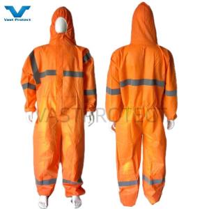 Quality Australia Market PPE SMS Disposable Coveralls Orange Protective Clothing Customization wholesale
