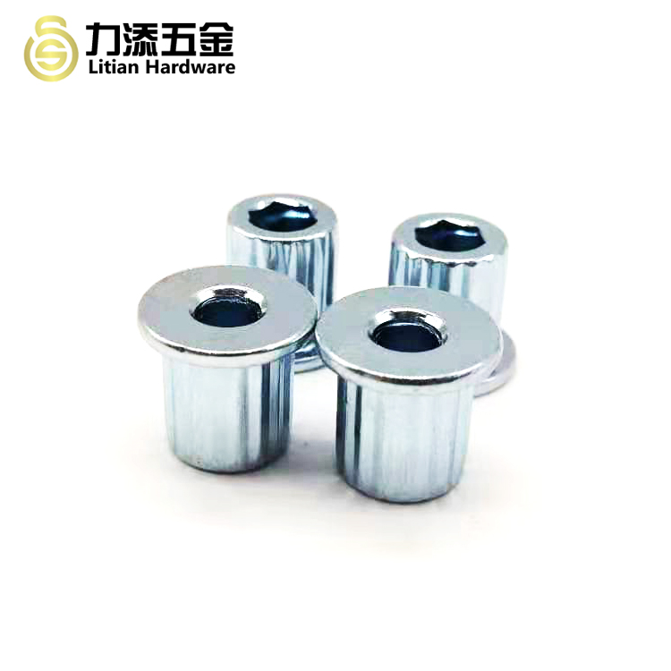 Hex socket T head cap screw black zinc plated sleeve connector fix bolt