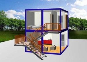 Quality Steel Door Custom Container House Glass Wall 36W Double Tube Lamp For Tourism wholesale