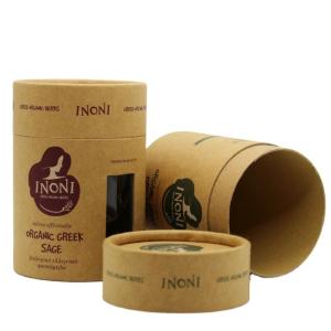 Quality Kraft Paper Cosmetic Packaging for CBD Essential Oil Organic Herb Round Tube wholesale