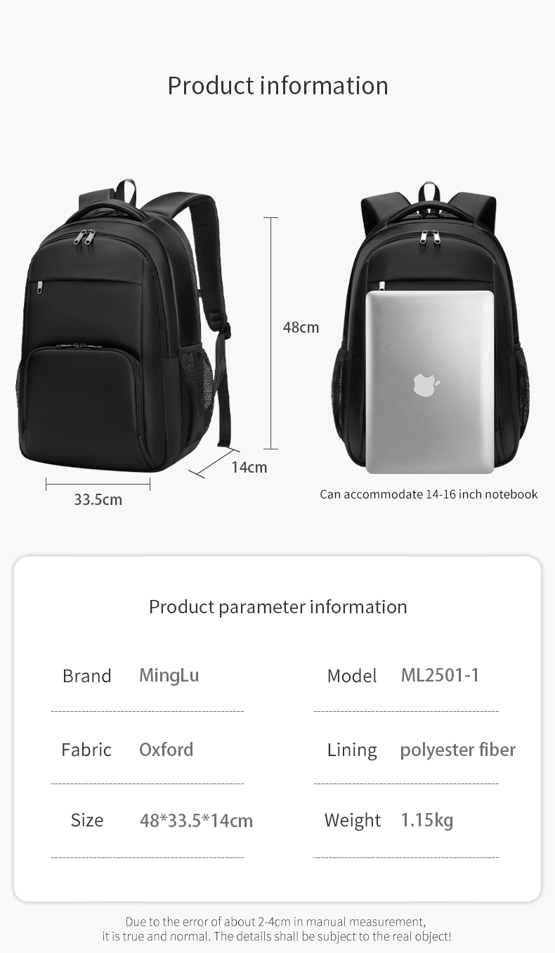 Factory new wholesale custom logo oem business usb men waterproof school bags laptop backpack