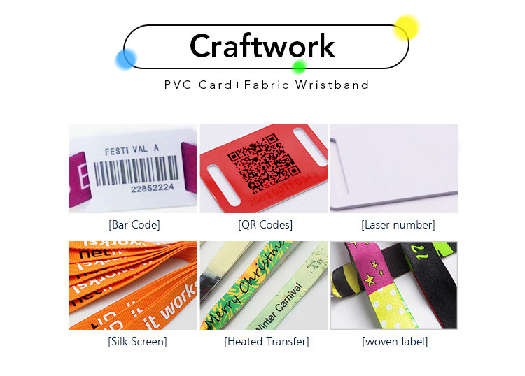 Disposable RFID Wristband Woven Smart RFID Bracelets For Hotels And Resort