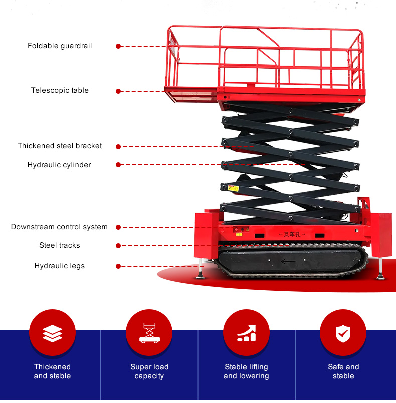 Motorcycle Lift Platform With Air Pump 2.475*1.18*1.88m Countertop Extension Size 0.9m