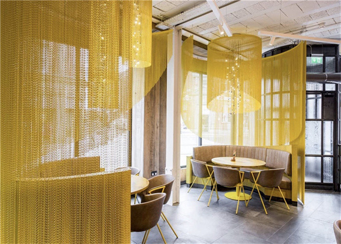 Room Divider Chain Link Curtains Fly Screens Custom Decorative With Pattern