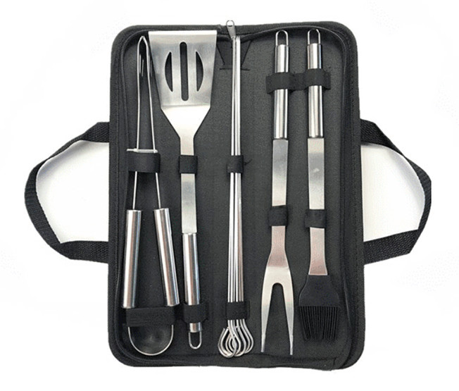 BBQ Tool set with Rollbag 10PCS Stainless Steel Barbecue For Outdoor Tool