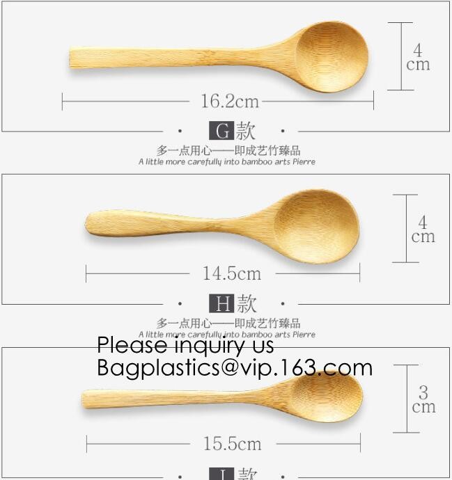 Eco friendly 5 Pieces Fork Knife Spoon Bamboo Disposable Cutlery Set Reusable Bamboo Cutlery Travel Set Bagease pack