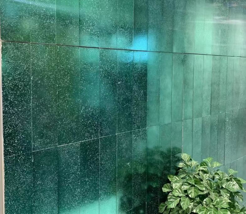 Green Thin Stone Wall Panels 30mm Metallic Electroplating Treatment Fashion Plating Tile
