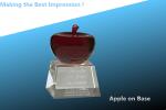 crystal award/acrylic trophy/acrylic award/crystal apple paperweight/crystal