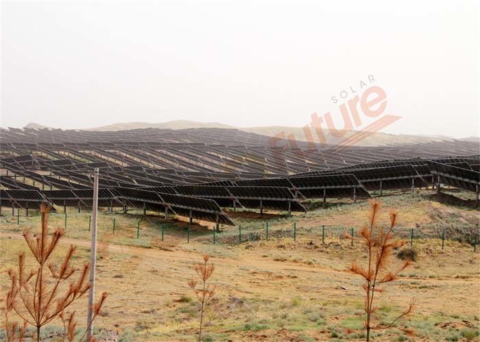 S235JR S355JR Ground Mount Solar Tracking System With Night Position SGS