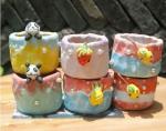 Succulent Plant Mini Ceramic Pot for Home and Garden Decoration