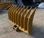 Cat320 Excavator Rake Bucket Steel Q355B Material For 20 Ton 45 Ton