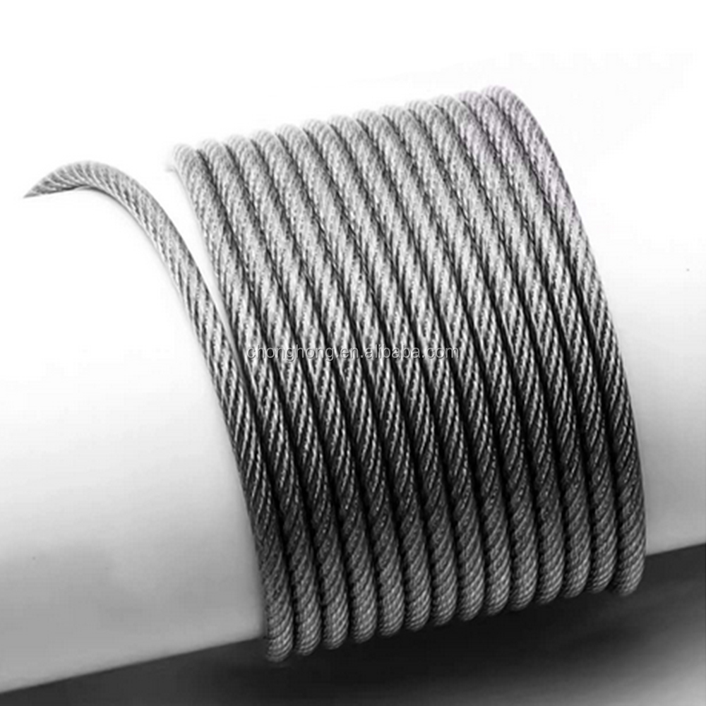 200fts Steel Cable T316 Stainless Steel Aircraft Cable 1x19 7x7 7x19 SS Cable Wire Rope for Deck Railing Hardware System