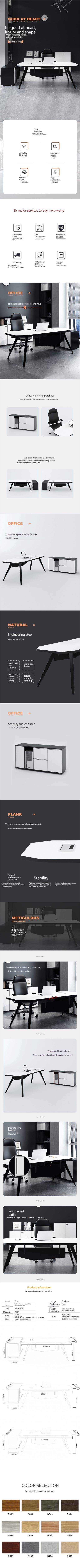 Modern Single Person Office Desk and Chair Stylish Furniture for Manager's Workspace