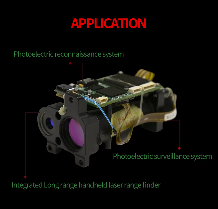 Lightweight Laser Rangefinder Module 15km Long Range Erbium Glass Night Vision Telescope