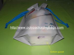 Quality Personalized CPE / LDPE Drawstring Plastic Bags For Girls Underwear / Bra / Bikini / Vest wholesale