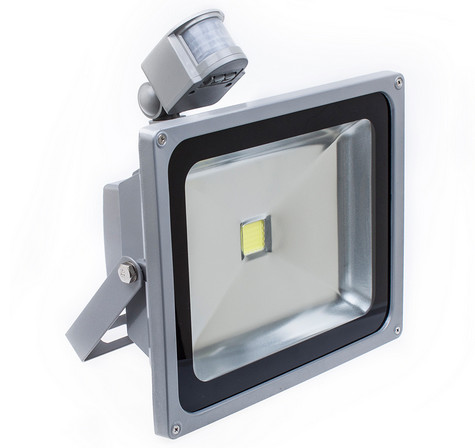 PIR Motion Sensor Outdoor LED Flood Light 50W 100LM / W High Lumen